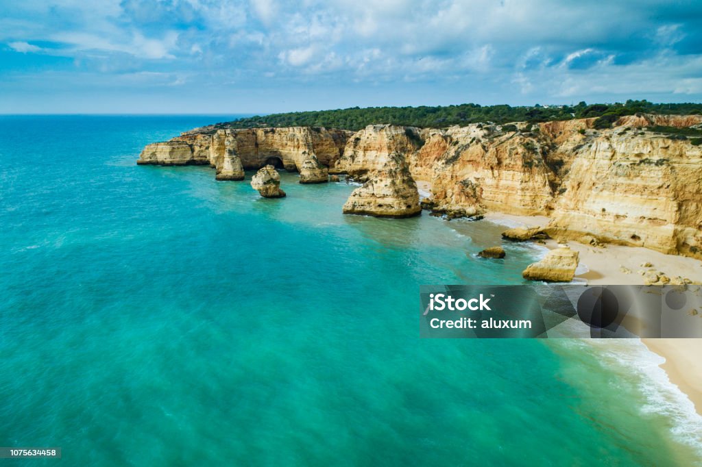 Praia da Marinha Lagoa Algarve Portugal is considered one of the most beautiful beaches in the world Algarve Stock Photo