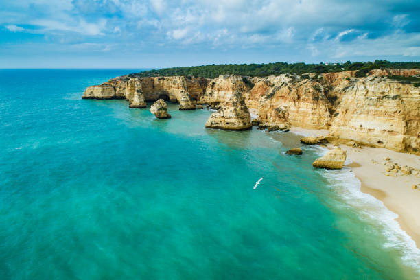Praia da Marinha Lagoa Algarve Portugal is considered one of the most beautiful beaches in the world Praia da Marinha Lagoa Algarve Portugal is considered one of the most beautiful beaches in the world praia da marinha stock pictures, royalty-free photos & images