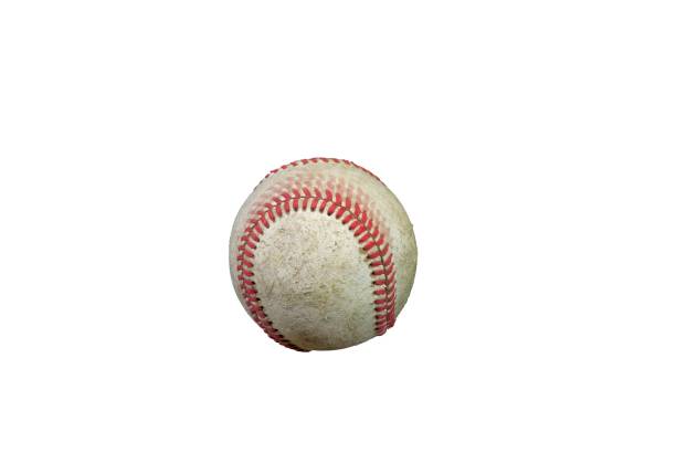 Baseball rotante in volo - foto stock