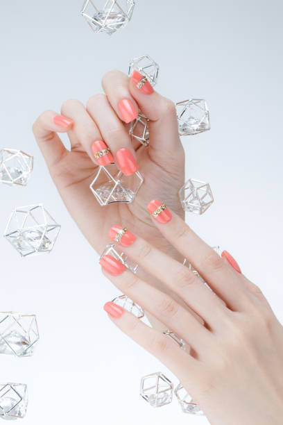 istock a woman's nail, designed with nail art 1075652084