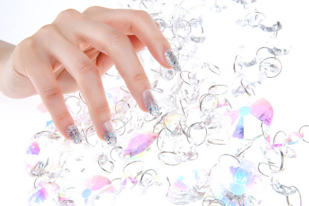 istock a woman's nail, designed with nail art 1075652124