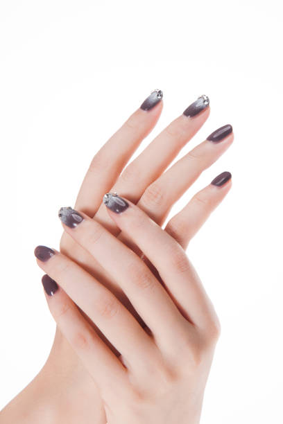 istock a woman's nail, designed with nail art 1075656902