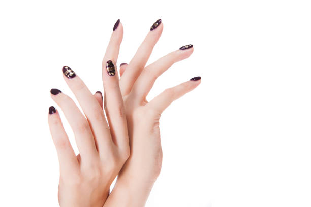 istock a woman's nail, designed with nail art 1075656914
