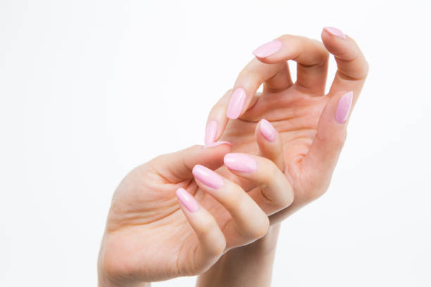 istock a woman's nail, designed with nail art 1075657042