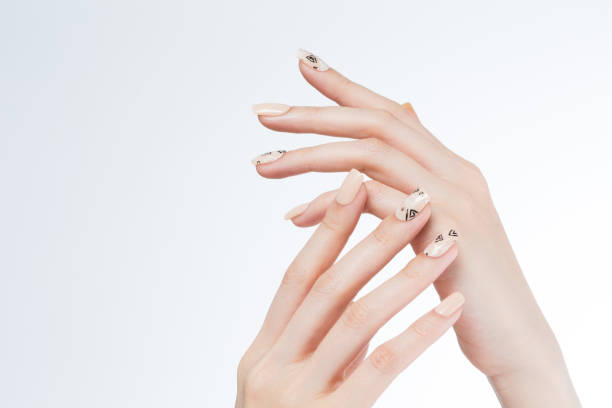 istock a woman's nail, designed with nail art 1075657106