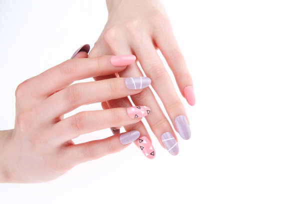 istock a woman's nail, designed with nail art 1075657864