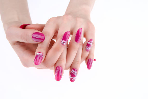 istock a woman's nail, designed with nail art 1075657876