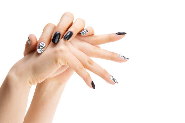 istock a woman's nail, designed with nail art 1075658066