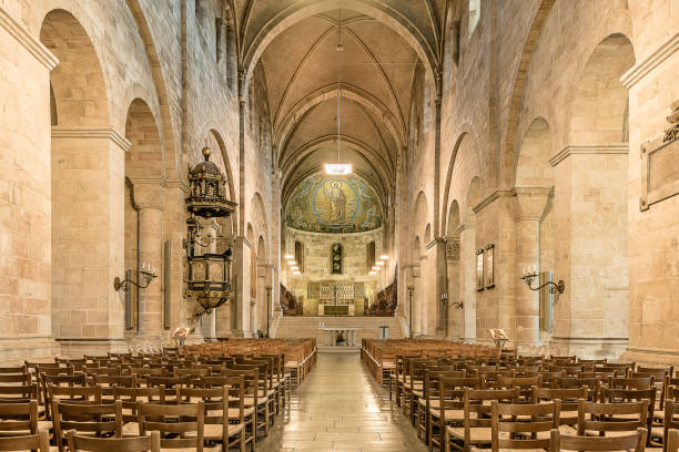 istock Interior of Lund cathedral in soft HDR-light 1075698472