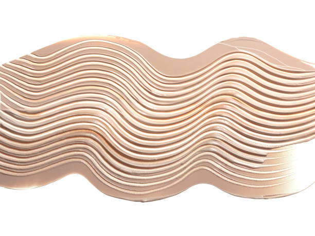 liquid cosmetic foundation textur isolated on white background