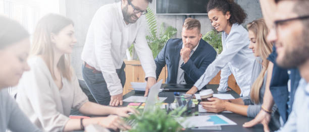 istock Young creative business people meeting at office. 1075709158