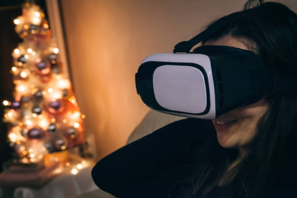 istock The girl is testing VR glasses 1075715438