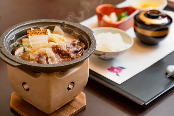 istock Sukiyaki and rice set 1075715724