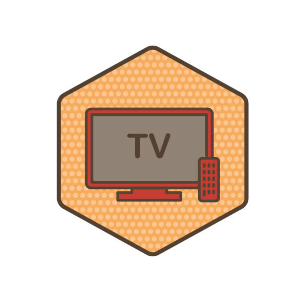 istock Thin Line Travel, Hotel & Vacation Icon With Halftone base - Hoetl TV 1075716300