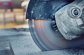 stone cutting tool in the evening lighting