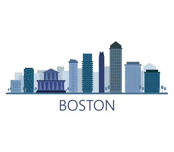 Boston Vector Graphics Free boston skyline white background Vector Images & Graphics | FreeImages