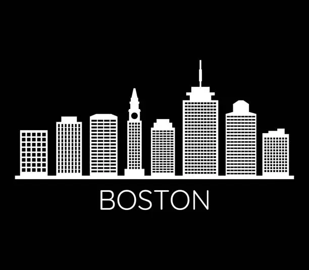 Boston Vector Graphics Free boston skyline white background Vector Images & Graphics | FreeImages