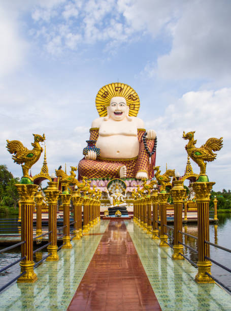 istock Statue of a fat Chinese priest 1075770686