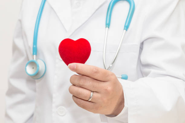 istock Doctor's hand holding a heart shape 1075819614