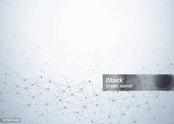 Abstract Technology Background With Dots And Lines Connection Data And Technology Concept Internet Network Stock Illustration - Download Image Now