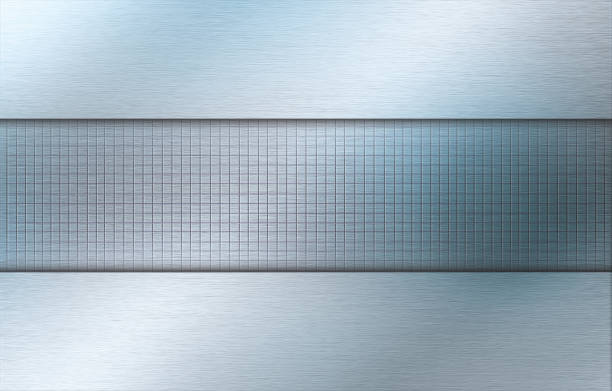 istock Brushed polished stainless steel texture 1075843014