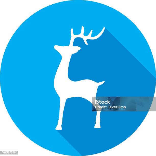 Reindeer Icon Silhouette Stock Illustration - Download Image Now - Animal, Animal Wildlife, Animals In The Wild