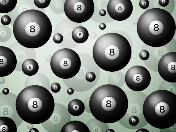 Vector illustration of Billiards balls background