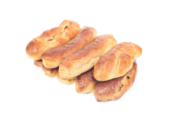 istock Sausage rolls isolated on white background. 1075882738