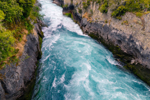 istock Powerful river flow at Huka falls in Taupo 1075886206