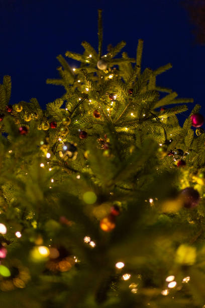 istock christmas tree decoration at xmas market 1075896682