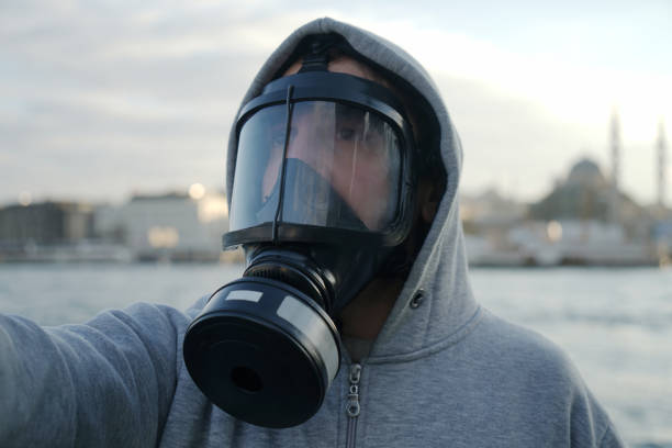 Man in Gas Mask