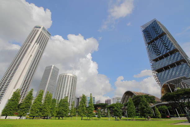 istock Singapore cityscape and war memorial park 1075903850