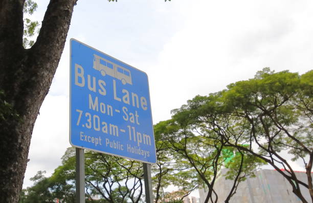 istock Bus lane sign Singapore 1075905942