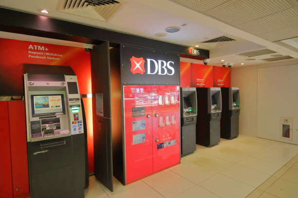 DBS bank ATM stock photo
