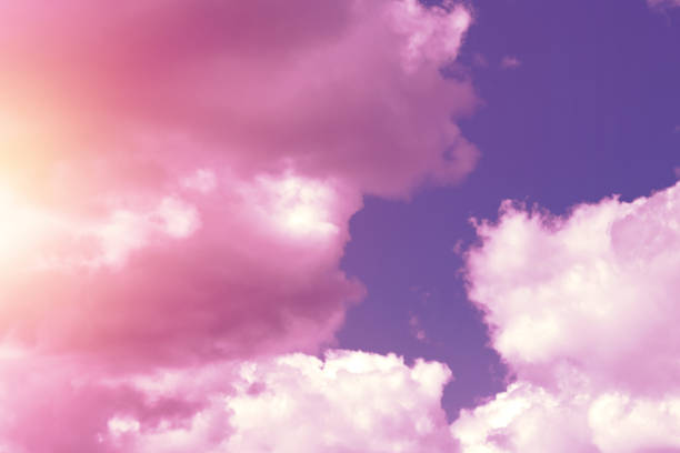 istock Creative background, pink, fluffy, vanilla clouds. The concept of lightness, magic, magic, fairy tale, good. Background for cards, flyers. 1075912118