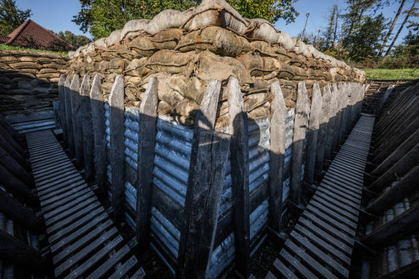 A vertical shot of the battle remains in the Ypres Salient, Belgium