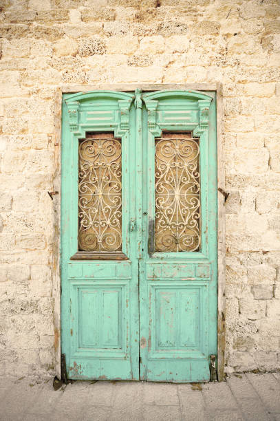 istock Wooden door in old Jaffa. 1075923160