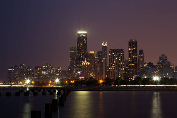 istock Chicago Skyline Panorama at Dusk 1075923846