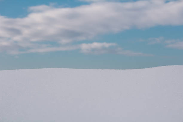 istock White snow with cloudy sky, prepare for product placement 1075955654
