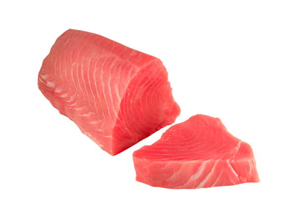 istock Sliced Tuna fillet, white background. 1075973302