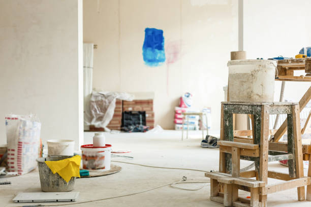 istock Set of tools and paints for making repair in flat 1075978030