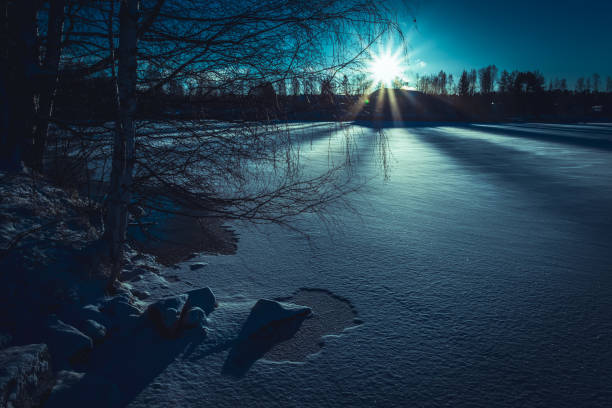 istock Moonlight landscape from Sotkamo, Finland 1075982438
