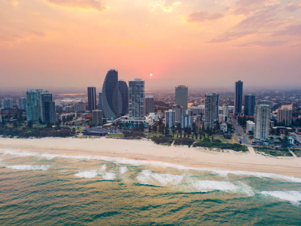 istock Broadbeach at sunset from an aerial view on the Gold Coast 1075993492