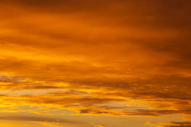 istock Red sunset with clouds in autumn season 1075994592