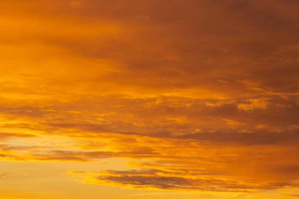 istock Red sunset with clouds in autumn season 1075994730