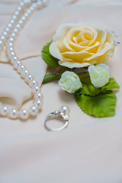 istock Pearl necklace with corsage 1076006870