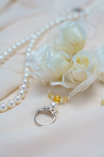 istock Pearl necklace with corsage 1076006916