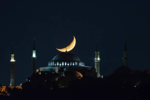 istock Hagia Sophia and Crescent Moon 1076011480