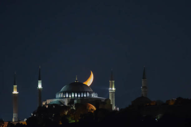 istock Hagia Sophia and Crescent Moon 1076012232