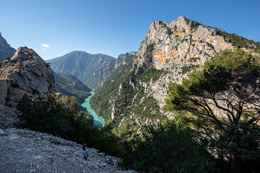 View into the Gorges du Vernon, Provence, France